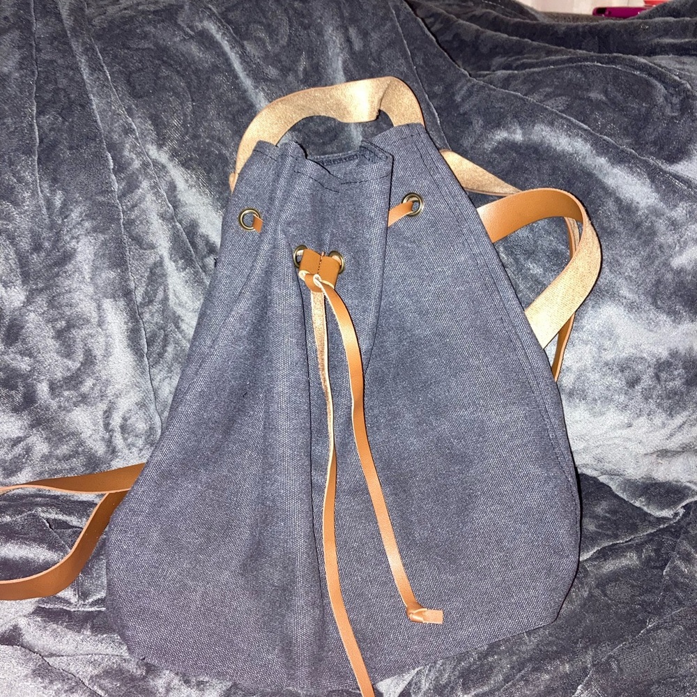 Slouchy denim backpack